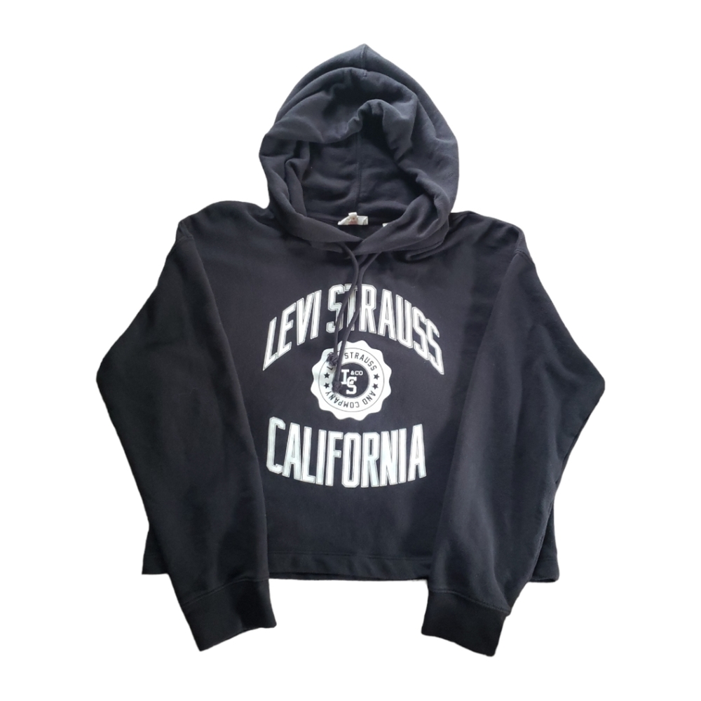 Levi Strauss Black Crop Hoodie